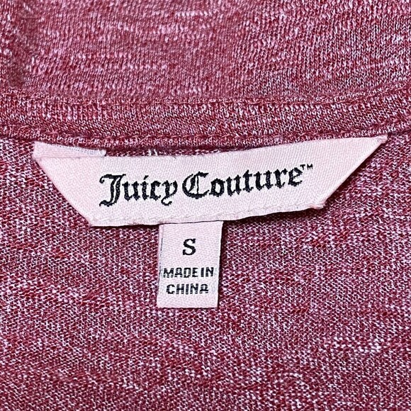 Juicy Couture Heathered Red Twist Front V-Neck Boho Tee Shirt Small Y2K - Picture 5 of 7